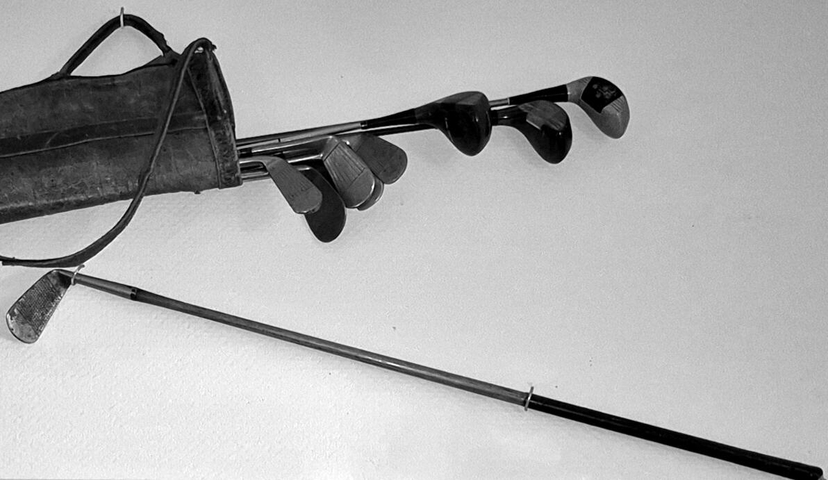 Deko alte Golfschläger